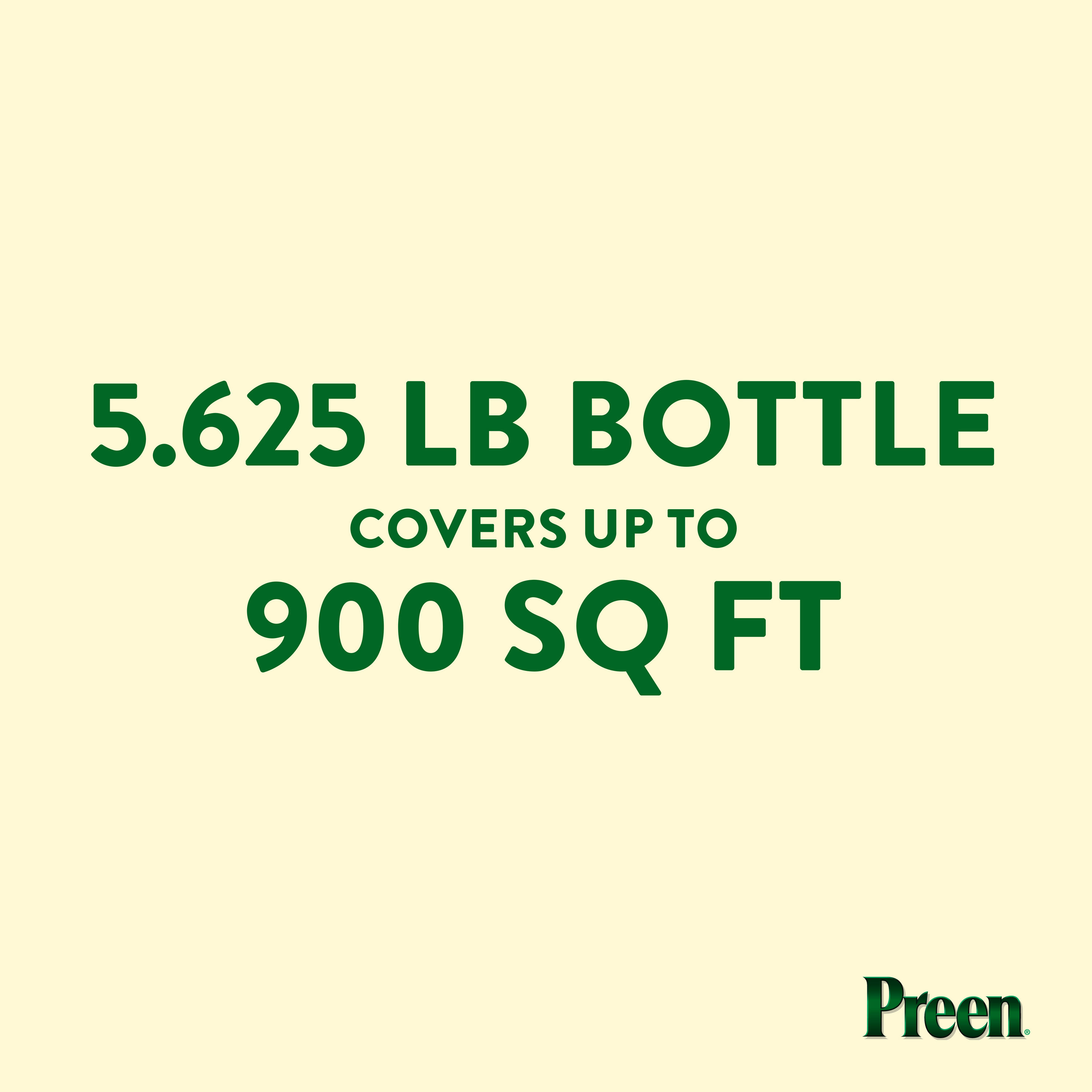 Preen Garden Weed Preventer 5.625 lb bottle covers up to 900 sq ft