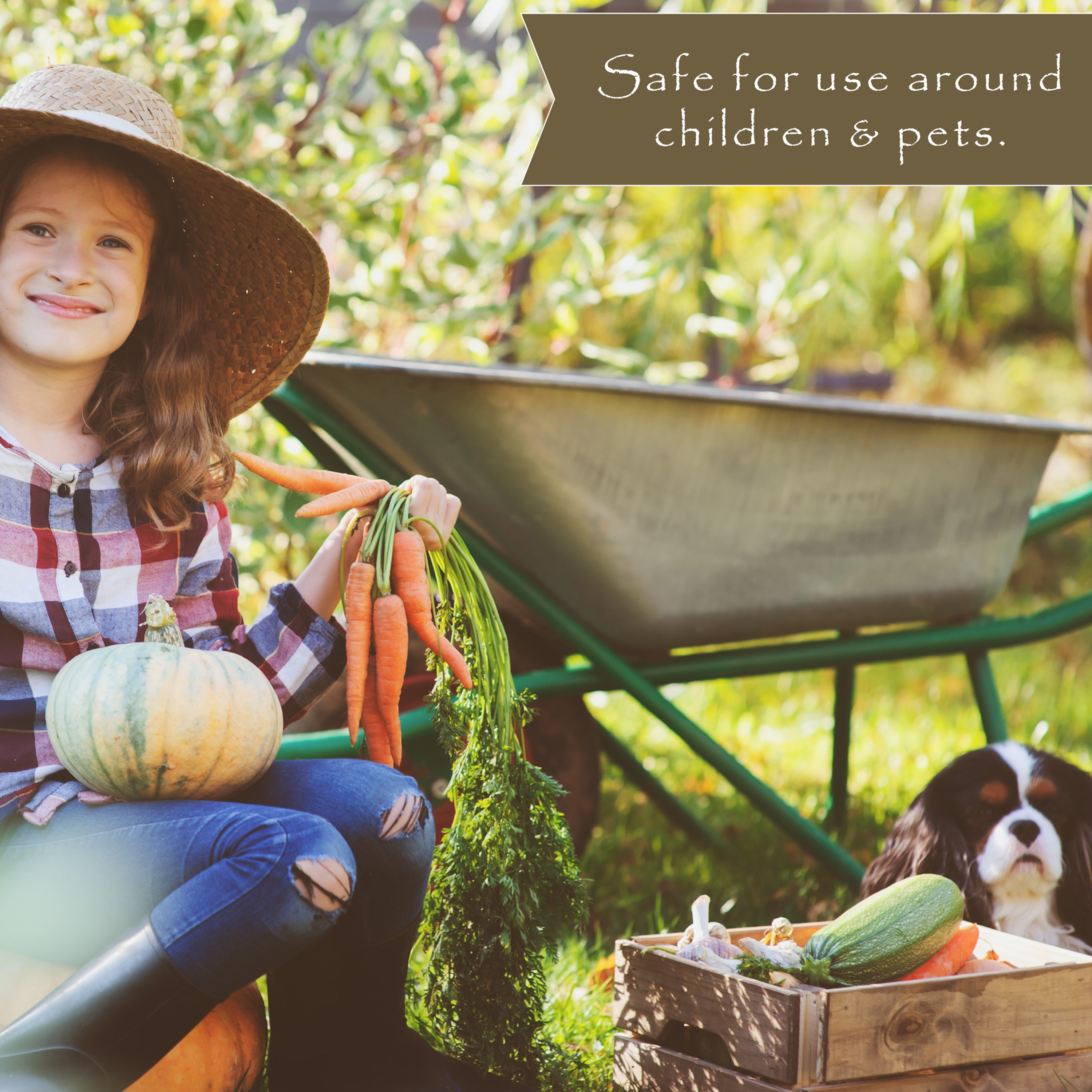 Preen Natural is safe for use around children and pets