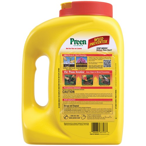 Preen Label Preen Garden Weed Preventer