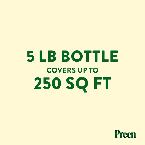Preen Natural Vegetable Garden Weed Preventer 5 lb bottle covers 250 sq ft