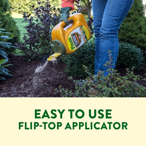 Preen Extended Control Weed Preventer bottle features an easy-to-use flip-top applicator